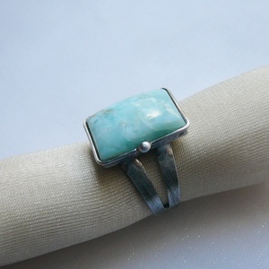 Larimár gyűrű, Ékszer, Gyűrű, Szoliter gyűrű, Fémmegmunkálás, Ékszerkészítés, MESKA