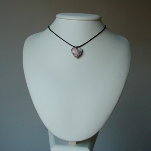 Mokka jáspis mini szív medál - ékszer - nyaklánc - medálos nyaklánc - Meska.hu