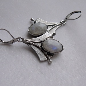 Holdkő fülbevaló, Ékszer, Fülbevaló, Lógó fülbevaló, Ékszerkészítés, Fémmegmunkálás, MESKA