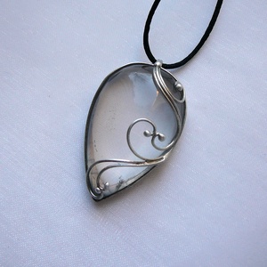 Hegyikristály csepp medál - ékszer - nyaklánc - medálos nyaklánc - Meska.hu