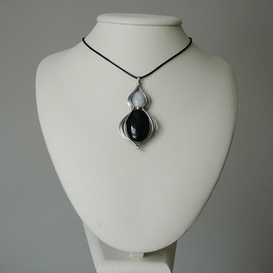 Obszidián medál - ékszer - nyaklánc - medálos nyaklánc - Meska.hu