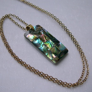 Pávakagyló medálos nyaklánc, Ékszer, Nyaklánc, Medálos nyaklánc, Ékszerkészítés, Fémmegmunkálás, MESKA