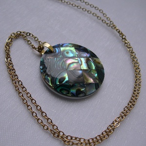 Pávakagyló medálos nyaklánc - ékszer - nyaklánc - medálos nyaklánc - Meska.hu