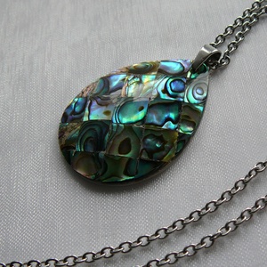 Pávakagyló medálos nyaklánc, Ékszer, Nyaklánc, Medálos nyaklánc, Ékszerkészítés, Fémmegmunkálás, MESKA