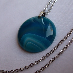 Achát medálos nyaklánc, Ékszer, Nyaklánc, Medál, Ékszerkészítés, MESKA