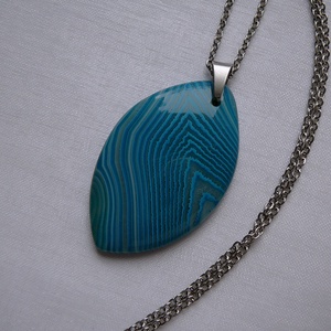 Achát medálos nyaklánc - ékszer - nyaklánc - medál - Meska.hu