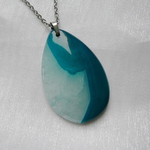 Achát medálos nyaklánc - ékszer - nyaklánc - medál - Meska.hu