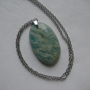 Akvamarin medálos nyaklánc - ékszer - nyaklánc - medál - Meska.hu