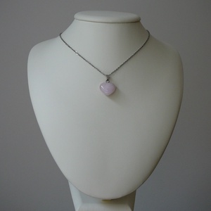 Morganit szív medálos nyaklánc - ékszer - nyaklánc - medál - Meska.hu