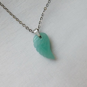 Amazonit szárny medálos nyaklánc - ékszer - nyaklánc - medálos nyaklánc - Meska.hu