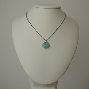 Amazonit csepp medálos nyaklánc - ékszer - nyaklánc - medálos nyaklánc - Meska.hu