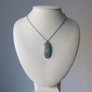 Amazonit medálos nyaklánc - ékszer - nyaklánc - medálos nyaklánc - Meska.hu