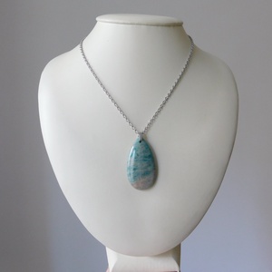 Amazonit medálos nyaklánc - ékszer - nyaklánc - medálos nyaklánc - Meska.hu