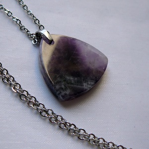 Ametiszt medálos nyaklánc, Ékszer, Nyaklánc, Medálos nyaklánc, Ékszerkészítés, MESKA