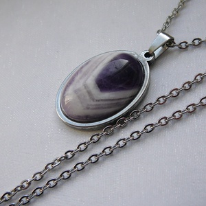 Ametiszt medálos nyaklánc, Ékszer, Nyaklánc, Medálos nyaklánc, Ékszerkészítés, Orvosi acél szerelékre akasztottam ezt a különlegesen szép ametiszt medált.
Mivel az acél nem okoz ..., MESKA