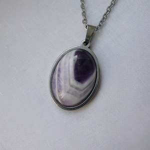 Ametiszt medálos nyaklánc - ékszer - nyaklánc - medálos nyaklánc - Meska.hu
