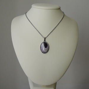 Ametiszt medálos nyaklánc - ékszer - nyaklánc - medálos nyaklánc - Meska.hu