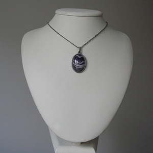 Ametiszt medálos nyaklánc - ékszer - nyaklánc - medálos nyaklánc - Meska.hu