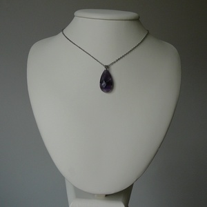 Ametiszt medálos nyaklánc - ékszer - nyaklánc - medálos nyaklánc - Meska.hu
