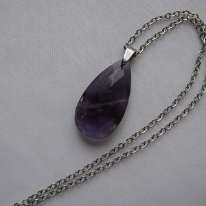 Ametiszt medálos nyaklánc - ékszer - nyaklánc - medálos nyaklánc - Meska.hu