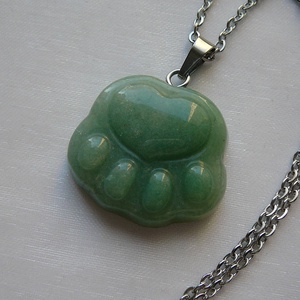 Aventurin tappancs medálos nyaklánc - ékszer - nyaklánc - medálos nyaklánc - Meska.hu