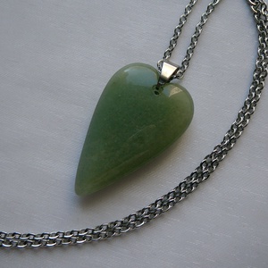 Aventurin szív medálos nyaklánc - ékszer - nyaklánc - medálos nyaklánc - Meska.hu