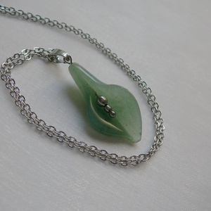 Aventurin kála medálos nyaklánc, Ékszer, Nyaklánc, Medálos nyaklánc, Ékszerkészítés, MESKA