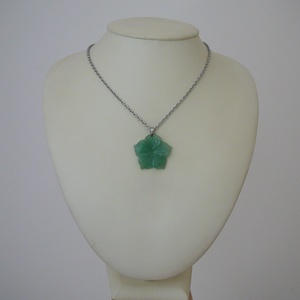 Aventurin virág medálos nyaklánc - ékszer - nyaklánc - medálos nyaklánc - Meska.hu