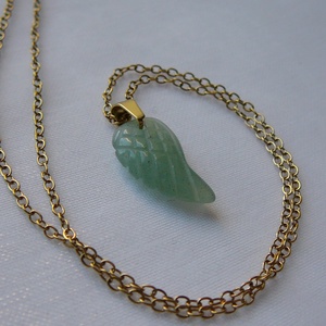 Aventurin szárny medálos nyaklánc, Ékszer, Nyaklánc, Medálos nyaklánc, Ékszerkészítés, MESKA