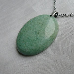 Aventurin medálos nyaklánc, Ékszer, Nyaklánc, Medálos nyaklánc, Ékszerkészítés, MESKA