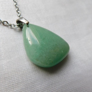 Aventurin csepp medálos nyaklánc, Ékszer, Nyaklánc, Medálos nyaklánc, Ékszerkészítés, MESKA