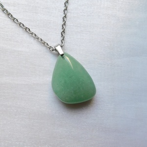 Aventurin csepp medálos nyaklánc - ékszer - nyaklánc - medálos nyaklánc - Meska.hu