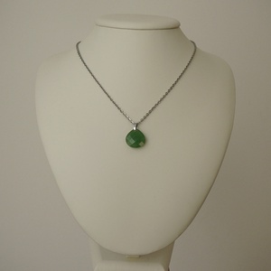 Aventurin csepp medálos nyaklánc - ékszer - nyaklánc - medálos nyaklánc - Meska.hu