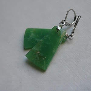 Krizopráz fülbevaló, Ékszer, Fülbevaló, Lógó fülbevaló, Ékszerkészítés, Fémmegmunkálás, MESKA