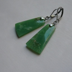 Krizopráz fülbevaló - ékszer - fülbevaló - lógó fülbevaló - Meska.hu