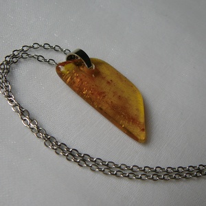 Borostyánkő medálos nyaklánc, Ékszer, Nyaklánc, Medálos nyaklánc, Ékszerkészítés, MESKA