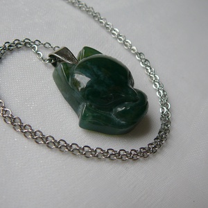 India achát róka medálos nyaklánc, Ékszer, Nyaklánc, Medálos nyaklánc, Ékszerkészítés, MESKA