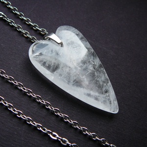 Hegyikristály szív medálos nyaklánc, Ékszer, Nyaklánc, Medálos nyaklánc, Ékszerkészítés, MESKA