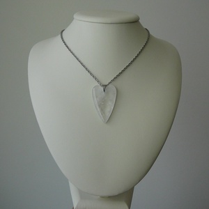 Hegyikristály szív medálos nyaklánc - ékszer - nyaklánc - medálos nyaklánc - Meska.hu