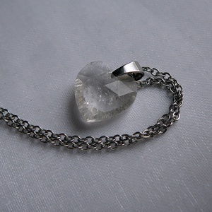 Hegyikristály szív medálos nyaklánc - ékszer - nyaklánc - medálos nyaklánc - Meska.hu