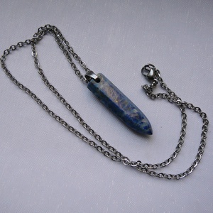 Lápisz lazuli ceruza medálos nyaklánc - ékszer - nyaklánc - medálos nyaklánc - Meska.hu