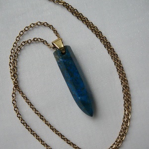 Lápisz lazuli ceruza medálos nyaklánc - ékszer - nyaklánc - medálos nyaklánc - Meska.hu