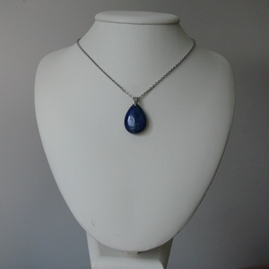 Lápisz lazuli csepp medálos nyaklánc - ékszer - nyaklánc - medálos nyaklánc - Meska.hu