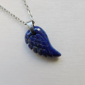 Lápisz lazuli szárny medálos nyaklánc - ékszer - nyaklánc - medálos nyaklánc - Meska.hu