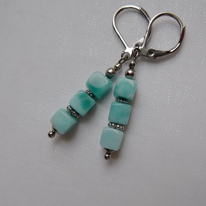 Larimár fülbevaló - ékszer - fülbevaló - lógó fülbevaló - Meska.hu
