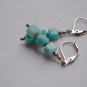 Larimár fülbevaló, Ékszer, Fülbevaló, Lógó fülbevaló, Ékszerkészítés, Fémmegmunkálás, MESKA