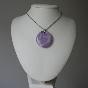 Lepidolit medálos nyaklánc - ékszer - nyaklánc - medálos nyaklánc - Meska.hu