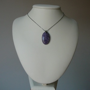 Lepidolit medálos nyaklánc - ékszer - nyaklánc - medálos nyaklánc - Meska.hu