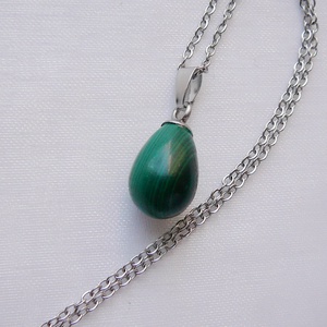 Malachit medálos nyaklánc - ékszer - nyaklánc - medálos nyaklánc - Meska.hu