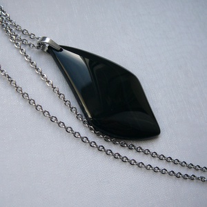 Ónix medálos nyaklánc, Ékszer, Nyaklánc, Medálos nyaklánc, Ékszerkészítés, MESKA